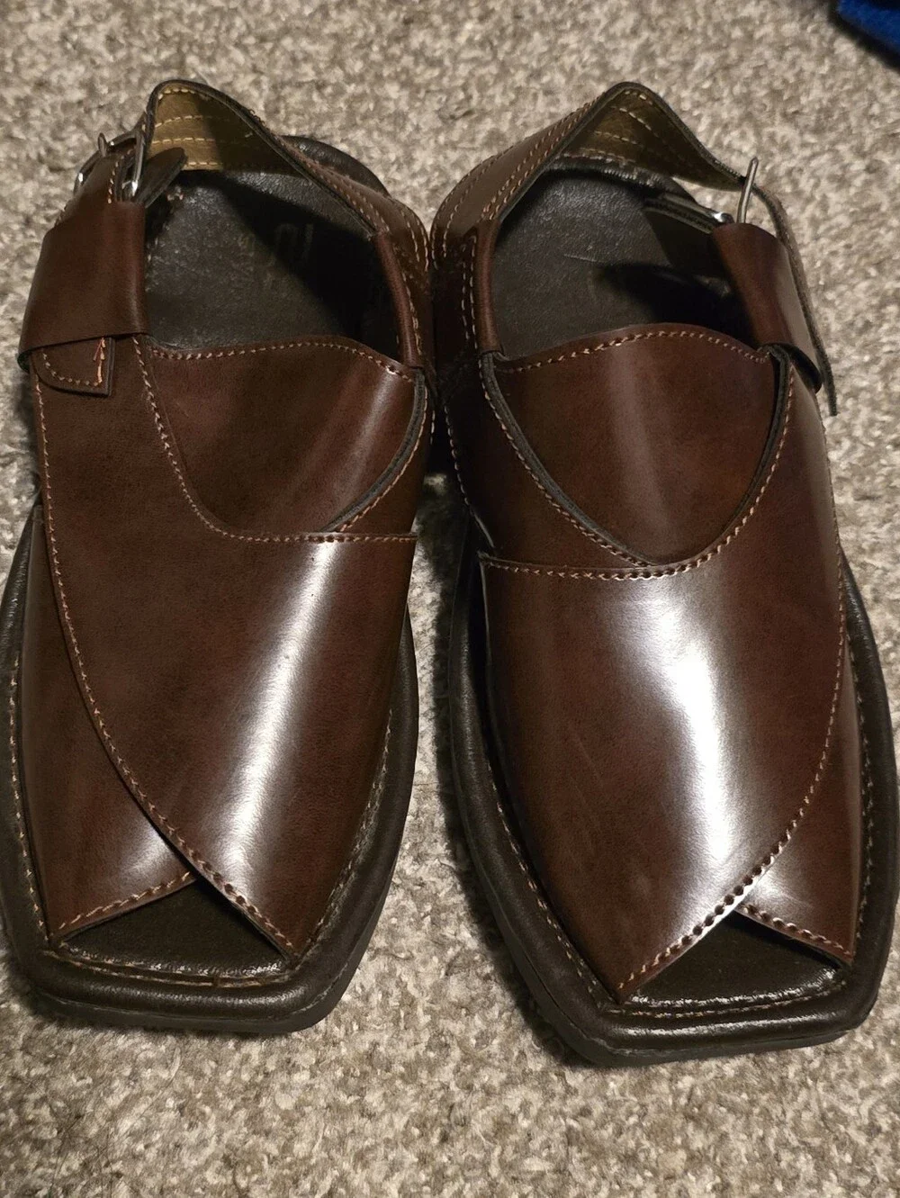 Peshawari Chapal In Brown Color For Kids Size 30, USA Size 13
